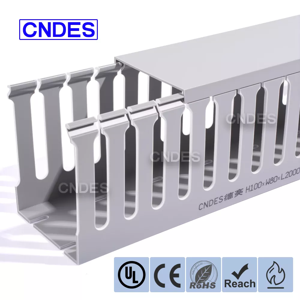 100×80 لچکدار سلاٹڈ PVC وائرنگ ڈکٹ