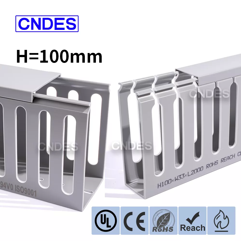 100mm اونچائی کھلی سلاٹ PVC انکلوژر وائرنگ ڈکٹ