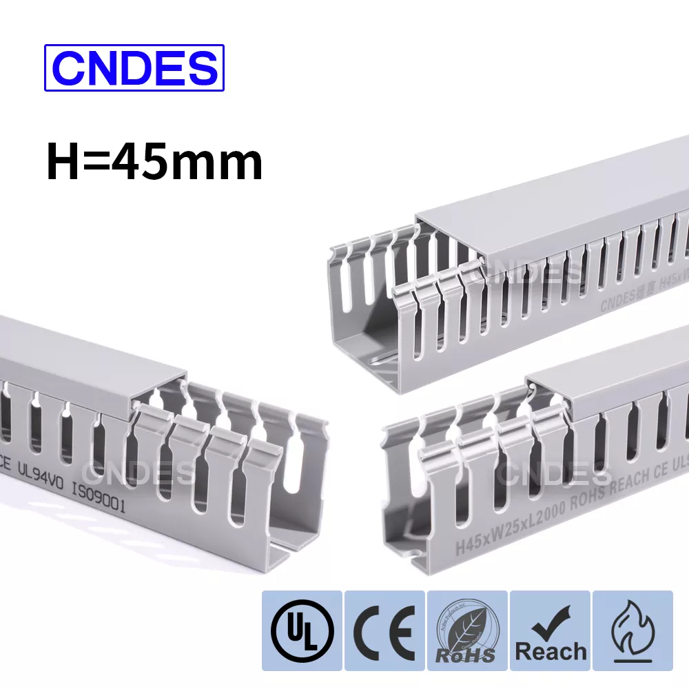 45mm اونچائی Slotted PVC وائر کور ڈکٹ