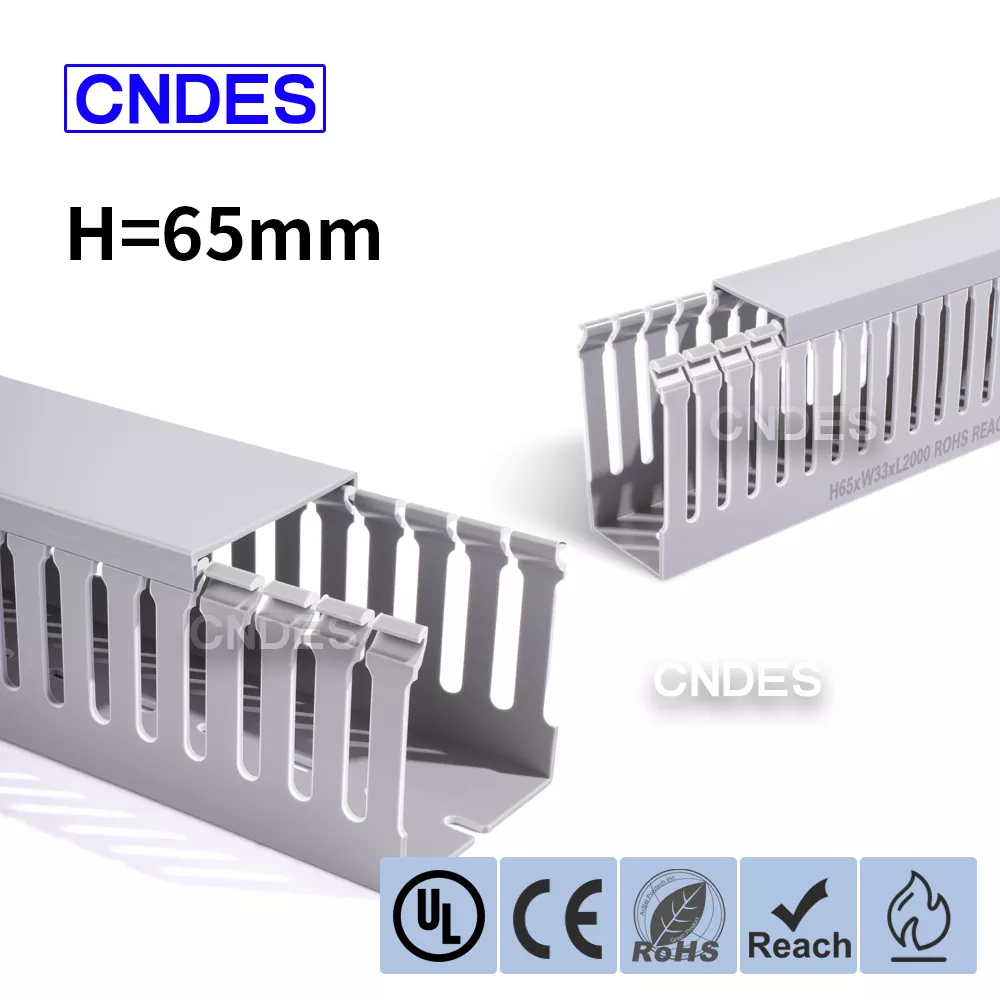 65mm اونچائی Slotted PVC انڈسٹریل وائرنگ ڈکٹ