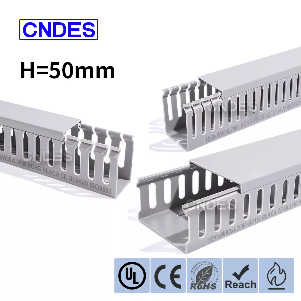 50mm اونچائی Slotted PVC پینل وائرنگ ڈکٹ